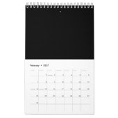 Calendrier Votre logo avec code QR et texte modifiables (Feb 2027)