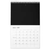 Calendrier Votre logo avec code QR et texte modifiables (Mar 2027)
