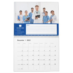 Calendrier Votre logo Dentiste d'entreprise minimaliste mod