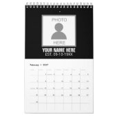 Calendrier Votre photo ici Nom et âge (Feb 2027)