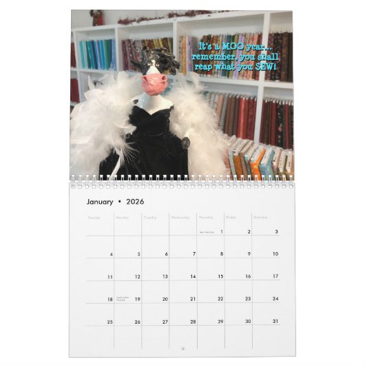 Calendrier Vous nHEIFER trouverez un meilleur COWlendar que (Jan 2026)