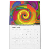 Calendrier Voyage 2025 Trippy Abstrait Art Calendar (Jan 2026)