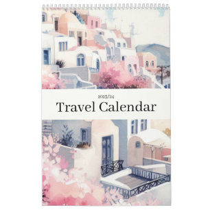 Calendrier Voyage Europe Rose Girl