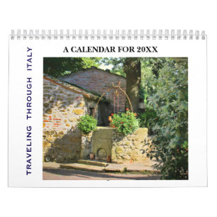 Calendrier Voyager à travers l'Italie 20XX