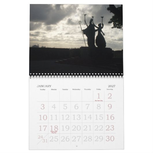 Calendrier Vue de Porto Rico (Jan 2027)