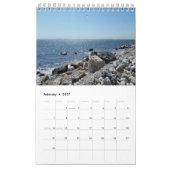 Calendrier Vue du rivage sur 12 mois (Feb 2027)