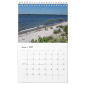 Calendrier Vue du rivage sur 12 mois (Mar 2027)