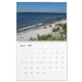 Calendrier Vue du rivage sur 12 mois (Mar 2027)