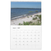 Calendrier Vue du rivage sur 12 mois (Mar 2027)