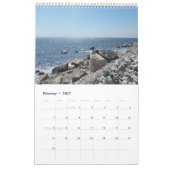 Calendrier Vue du rivage sur 12 mois (Feb 2027)
