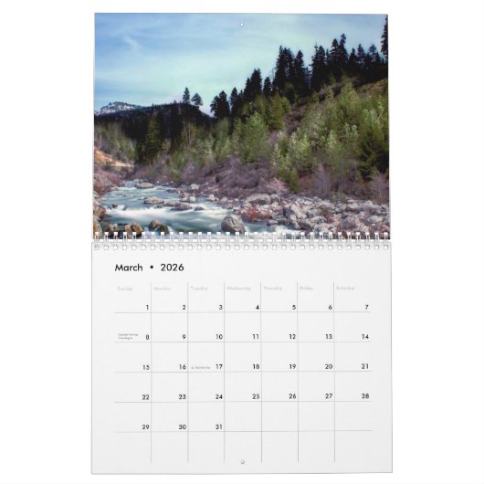 Calendrier Vue irrégulière et créative de l'Amérique 2 (Mar 2026)