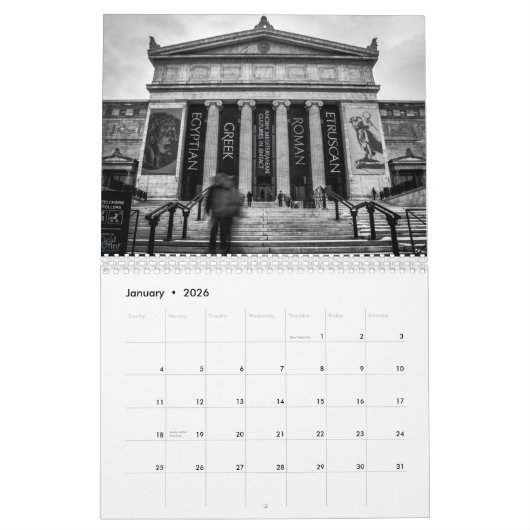 Calendrier Vue irrégulière et créative de l'Amérique 2 (Jan 2026)