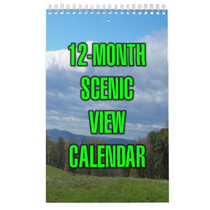 Calendrier Vue panoramique de 12 mois