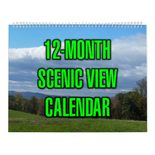 Calendrier Vue panoramique sur 12 mois