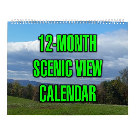 Calendrier Vue panoramique sur 12 mois (Protection)