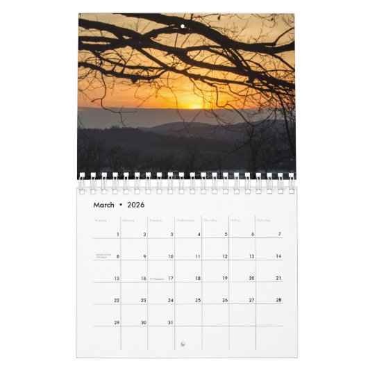 Calendrier Vue sur la rivière Hudson (Mar 2026)