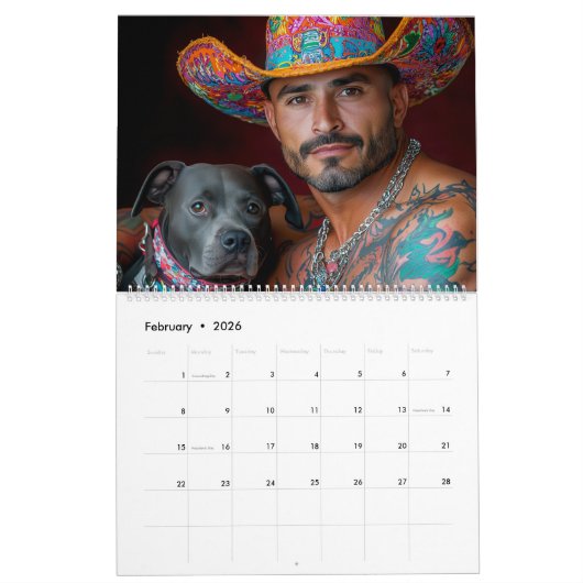 Calendrier Warriors & Pitbull Dog Heroes (Feb 2026)