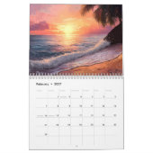 Calendrier Watercolor Beach Paysages marins (Feb 2027)