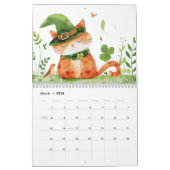 Calendrier Watercolor Cat Illustrations Whimsical Feline (Mar 2026)