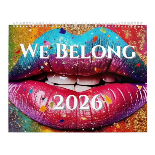 Calendrier We Belong LGBTQ+ Pride Art Calendar 2026 (Protection)
