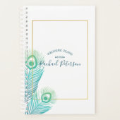 Calendrier Wedding planner Elegant Gold Peacock (Devant)