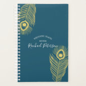 Calendrier Wedding planner Elegant Gold Peacock (Devant)