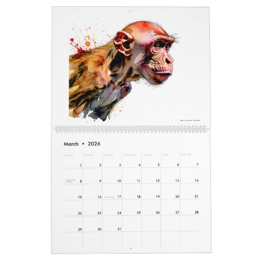 Calendrier Weird Animals Art Calendar (Mar 2026)