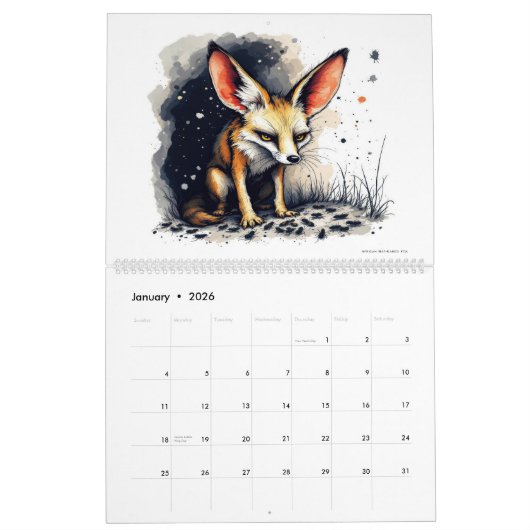 Calendrier Weird Animals Art Calendar (Jan 2026)