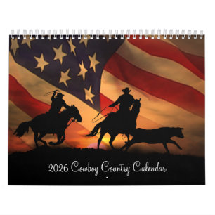 Calendrier Western Country Cowboy 2026