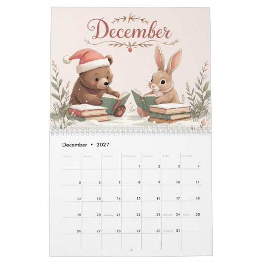 Calendrier Whimsical Cottagecore Illustrations Study (Dec 2027)