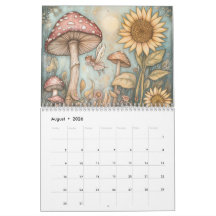 Calendrier Whimsical Mushroom, Champignons