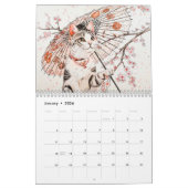 Calendrier Whiskered Elegance – Geisha Cats in Bloom (Jan 2026)
