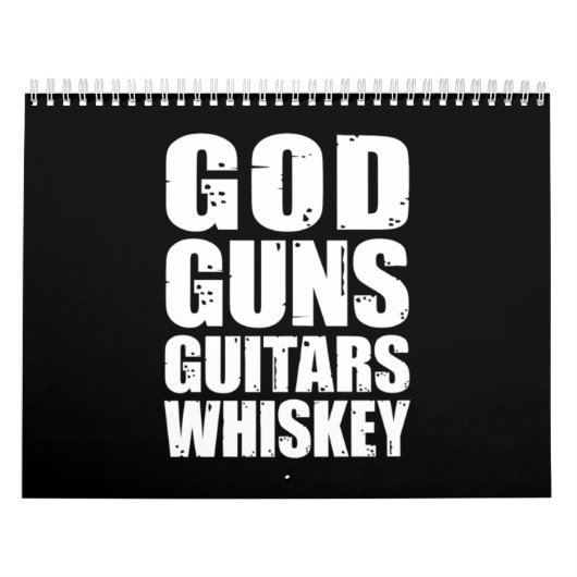 Calendrier Whiskey Lover| Guns Guitares de Dieu Whiskey (Protection)