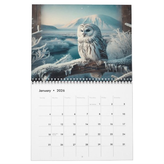 Calendrier Whisper d'hiver : une année avec la Chouette de l' (Jan 2026)