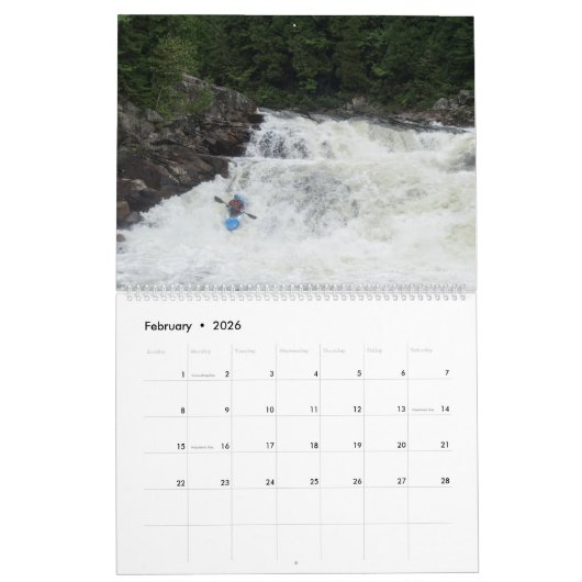 Calendrier Whitewater 2021 (Feb 2026)