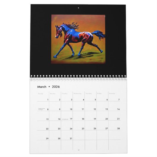 Calendrier WILD HORSE designgood4you@par ART ELISA ELISA HOPP (Mar 2026)