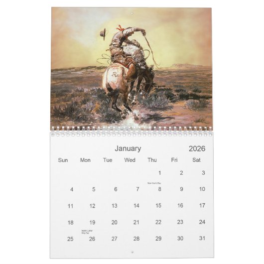 Calendrier Wild West 2021 (Jan 2026)