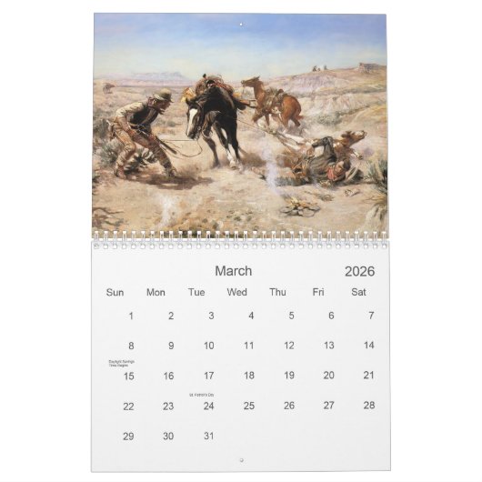 Calendrier Wild West 2021 (Mar 2026)