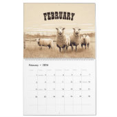 Calendrier Wild Western ! Chevaux. Don d'homme modifiable (Feb 2026)