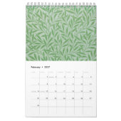 Calendrier William Morris Art Design Floral (Feb 2027)
