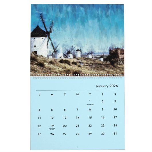 Calendrier WINDMILLS 2024 (Jan 2026)