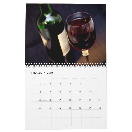 Calendrier Wine Lovers Calendar (Feb 2026)