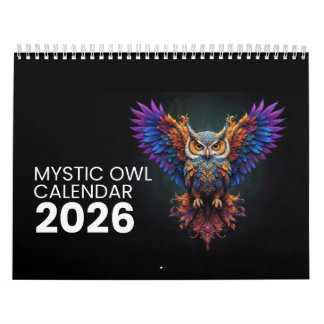 Calendrier Wings of Color: The 2026 Mystic Owl Calendar