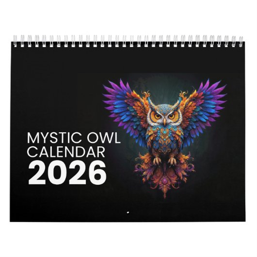 Calendrier Wings of Color: The 2026 Mystic Owl Calendar (Protection)