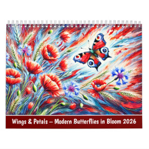 Calendrier Wings & Petals – Papillons Modernes en Fleurs 2026