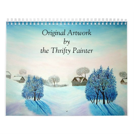 Calendrier Winter Wonderland Peintures Paysages originaux (Protection)