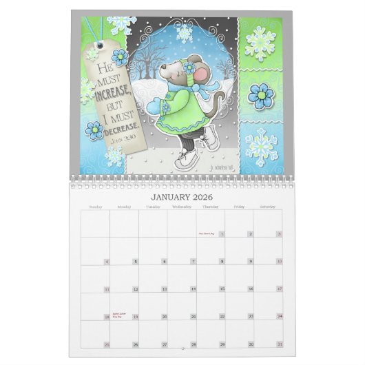 Calendrier "Wisdom and Whimsy" 2026 Scripture Calendar (Jan 2026)