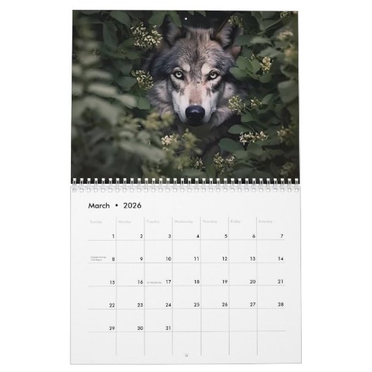 Calendrier Wolves  (Mar 2026)