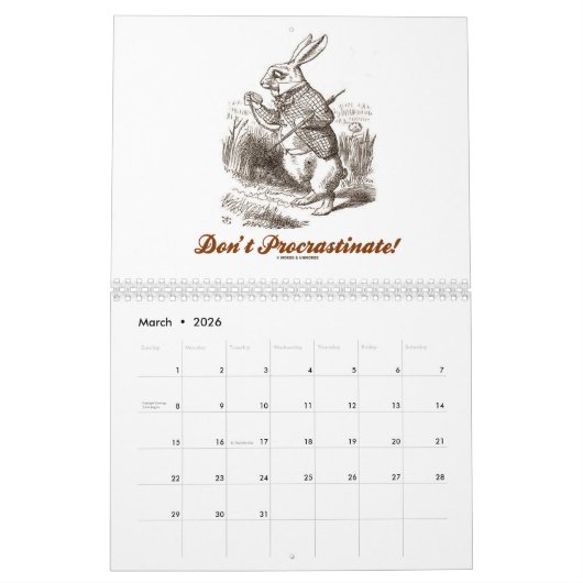 Calendrier Words & Unwords Wonderland Adventure 20XX Calendri (Mar 2026)
