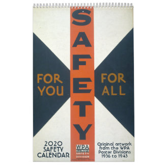 Calendrier WPA Works Administration des progrès